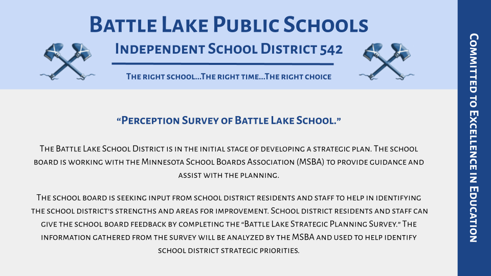 Perception Survey of Battle Lake School - External