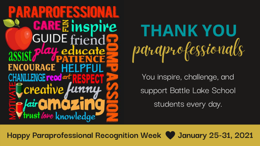 It's Paraprofessional Recognition Week!