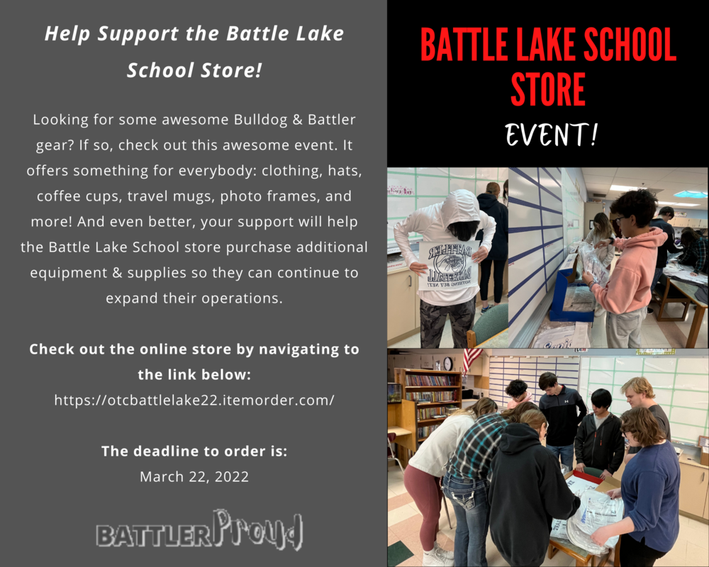 Battle Lake School Store  Event