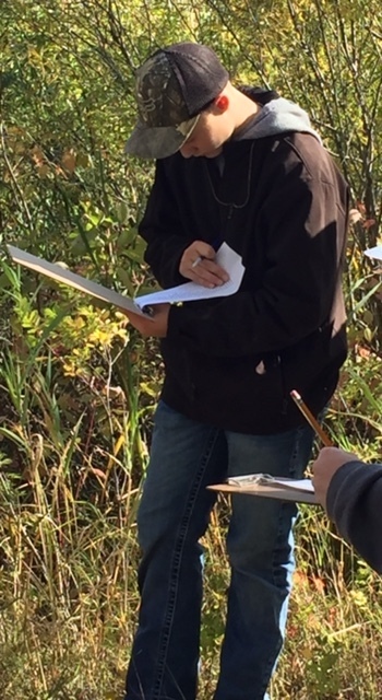 Nick Wendland identifying trees during the forestry CDE